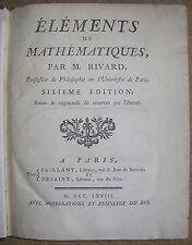 Rivard elements mathematiques d'occasion  Plélan-le-Grand