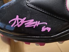 Chuteira Nike rosa assinada por Antonio Brown jogo de conscientização sobre câncer de mama CAS CERTIFICADO DE AUTENTICIDADE, usado comprar usado  Enviando para Brazil