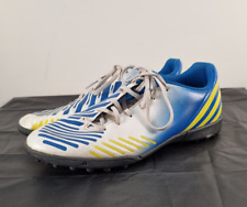 Chuteiras de futebol Adidas Predito LZ TRX TF masculinas Predator tamanho 8 azul branco e amarelo comprar usado  Enviando para Brazil