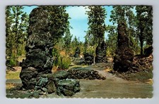 Cartão postal antigo Havaí HI-Havaí, árvores de lava no Parque Estadual Lava Tree comprar usado  Enviando para Brazil