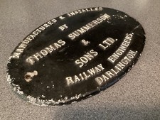 Original railway plate for sale  SUDBURY