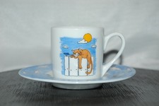 Espressotasse 2tlg katze gebraucht kaufen  Lichtenfels