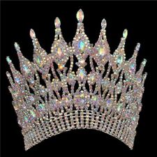 Tiara de cristal AB de 12 cm de altura coroa casamento rainha princesa ajustável para mulheres comprar usado  Enviando para Brazil