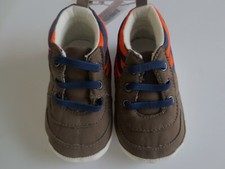 NOVO Infantil 3-6 Meses Tamanho 2 VELHO MARINHO Azul Laranja Sapatos de Lona Berço Botinhas Novo com etiquetas comprar usado  Enviando para Brazil