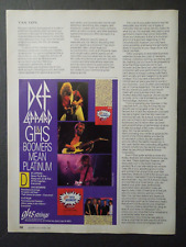 1989 GHS anúncio de revista de cordas de baixo e guitarra - DEF LEPPARD & GHS Boomers comprar usado  Enviando para Brazil
