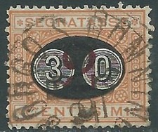 Usado, 1890-91 REGNO SEGNATASSE USATO SOPRASTAMPATO 30 SU 2 CENT - RE31-6 comprar usado  Enviando para Brazil