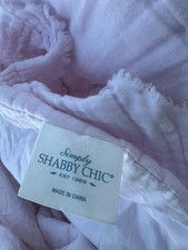 Edredón Simply Shabby Chic de gran tamaño rosa con volantes de algodón cabaña romántica segunda mano  Embacar hacia Mexico
