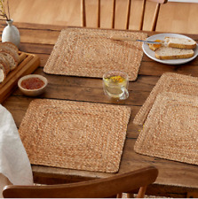 Tapetes de mesa quadrados tapetes de juta naturais feitos à mão apenas decoração de mesa, usado comprar usado  Enviando para Brazil