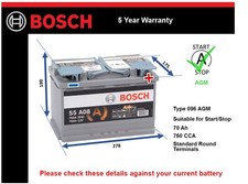 Agm car battery for sale  UK