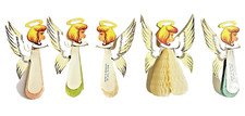 Usado, Papel de tecido Christmas Angels favo de mel 5 OURO Dinamarca vintage comprar usado  Enviando para Brazil