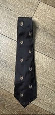 Polo por Ralph Lauren Claret feito à mão gravata de sarja de seda ouro preto motivo de máscara de raposa comprar usado  Enviando para Brazil