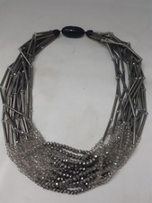 Multistrand necklace grey for sale  HULL