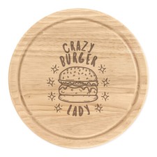 Loco Hamburguesa Mujer Stars Redondo Cortar Queso Tabla Rápido Comida Divertido, usado comprar usado  Enviando para Brazil