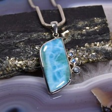 Larimar anhänger 925er gebraucht kaufen  Berlin