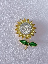 Sparkling sunflower brooch for sale  SUTTON COLDFIELD