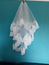 Ivory wedding veil for sale  WIRRAL