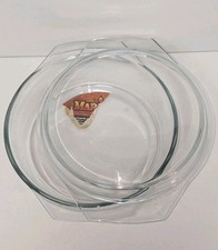 Caçarola de vidro redonda vintage Marinex Brasil 9" com tampa azul gelo , usado comprar usado  Enviando para Brazil
