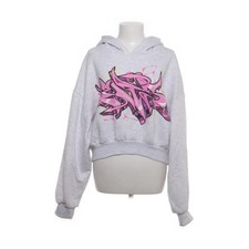 Cropp, bluza z kapturem, rozmiar: XL, szara/wielokolorowa, nadruk, bluza, damska #fiA, używany na sprzedaż  PL
