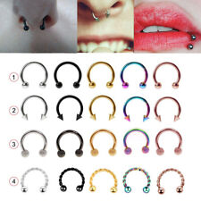 Conjunto de piercing 10 peças barra ferradura aço inoxidável nariz labial septo brinco, usado comprar usado  Enviando para Brazil