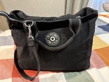Bolsa de ombro Kipling feminina preta alça dupla bolsa tote boho casual clássica, usado comprar usado  Enviando para Brazil