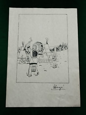 Herge drawing paper d'occasion  Expédié en Belgium