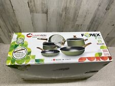 Lumenflon Sedona ECO alumínio 7 peças. Conjunto de panelas antiaderentes verdes novos danos comprar usado  Enviando para Brazil