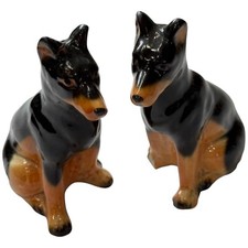 Vintage Doberman Pinscher Cães Filhotes Animais Sal e Pimenta Shakers Japão, usado comprar usado  Enviando para Brazil