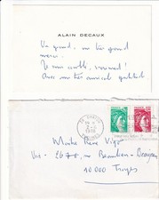 Autographe carte écrites d'occasion Autographe carte écrites d'occasion  France