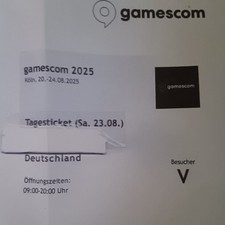 Gamescom eintritt karte gebraucht kaufen  Asbach