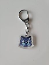 Chaveiro acrílico cinza prata gato neve leopardo arte personalizada exclusiva 2 lados comprar usado  Enviando para Brazil