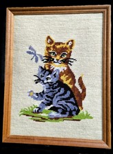 Gobelin stickbild katzenkinder gebraucht kaufen  Nürnberg