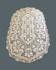 Toalha de mesa vintage Ecru oval Point de Venise agulha renda banquete 56x88 comprar usado  Enviando para Brazil