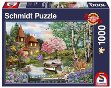 Puzzle 1000 Dom nad jeziorem, używany na sprzedaż  PL