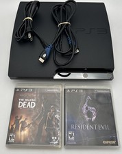 Console preto Sony PlayStation 3 PS3 Slim 263GB com cabos/jogos CECH-2501A testado comprar usado  Enviando para Brazil