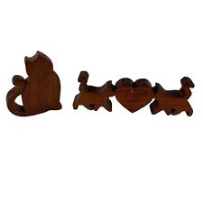 Wooden cat figurines for sale  Rockville