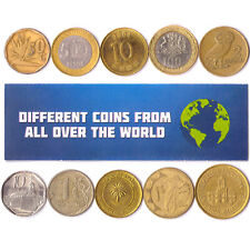 5 MONEDAS DIFERENTES DE CADA CONTINENTE MUNDIAL: EUROPA, ASIA, ÁFRICA Y AMÉRICAS segunda mano  Embacar hacia Mexico