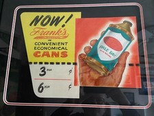 1950 Frank's Pale Dry Soda Cone Top Can Publicidade Arte Original Emoldurada comprar usado  Enviando para Brazil