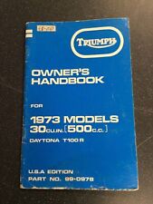 Triumph owners handbook for sale  BIRMINGHAM