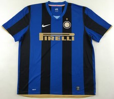 Camiseta de futebol Inter de Milão 2008/09 2009 Nike Pirelli home maglia 2XL comprar usado  Enviando para Brazil