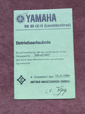 Betriebserlaubnis yamaha lc gebraucht kaufen  Kulmbach