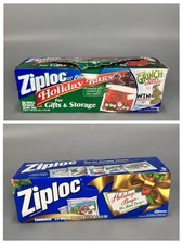 Sacolas sanduíche vintage 2001 Ziploc Natal feriado 25 sacos personalizados comprar usado  Enviando para Brazil