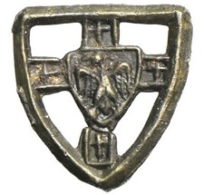Znak pielgrzyma lub znaczek pielgrzyma NIEMIECKI ORDER, 14. / 15. Jh. ORYGINAŁ, UNIKAT ! na sprzedaż  PL