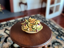 CASA DE BONECAS MINIATURA ARTESANAL PATSY JO JARBOE esmalte flor display assinado 1:12 comprar usado  Enviando para Brazil