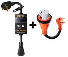 Protetor contra sobretensão 30A RV 4100J tela LCD inteligente à prova d'água + adaptador 30A - 50A comprar usado  Enviando para Brazil