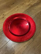 Red charger plates for sale  LOUGHTON