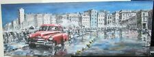 Pintura a óleo sobre tela N. XIQUE'S P. HAVANNA CUBA LAVAGEM DE CARRO CENA DE RUA comprar usado  Enviando para Brazil