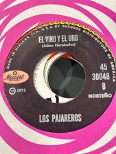 Latin 45 Norteño Conjunto Dueto Los Pajareros El Vino Y El Oro Andas De Luto VG+ comprar usado  Enviando para Brazil