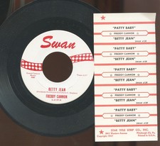 HEAR - Rare Rock 'n Roll 45 & Jukebox Title Strips - Freddy Cannon - Betty Jean comprar usado  Enviando para Brazil