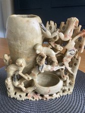 Vintage soapstone chinese for sale  EPSOM