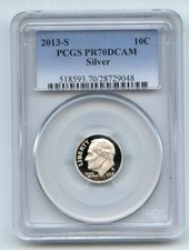 Moeda de dez centavos Roosevelt prata 2013 S 10C PCGS PR70DCAM comprar usado  Enviando para Brazil